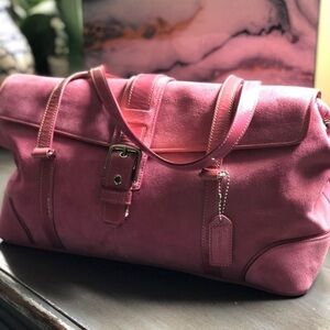 New Coach Rose Suede Shoulder Bag